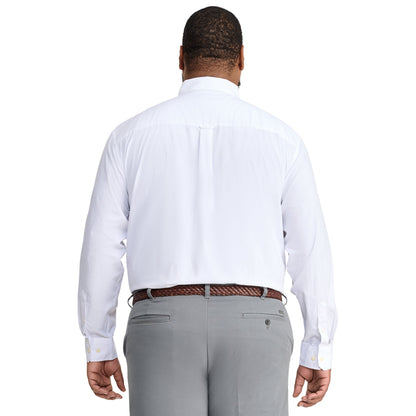 Izod Big & Tall Performance Comfort L/S Shirt - Bright White
