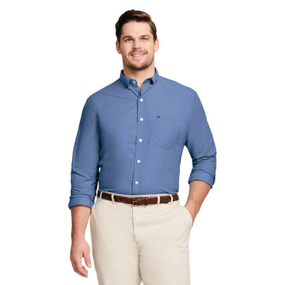 Izod Big & Tall Performance Comfort L/S Shirt - Estate Blue