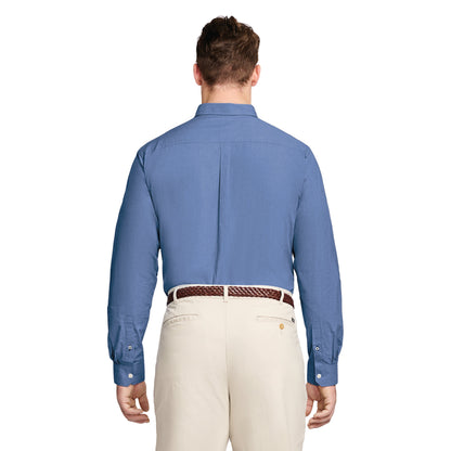 Izod Big & Tall Performance Comfort L/S Shirt - Estate Blue